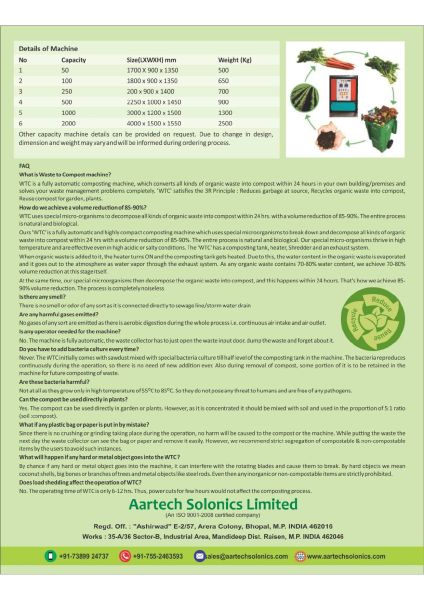 WASTE TO COMPOST MACHINE
